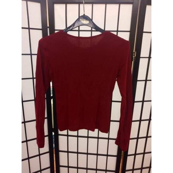 Victorias Secret Tee Shop Long Sleeve T-Shirt Red XS Fashion's Best Kept Secre - Picture 3 of 3